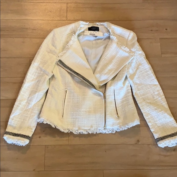 NWT JCrew Tweed Fringe Motorcycle Jacket Skirt Set - Picture 3 of 16